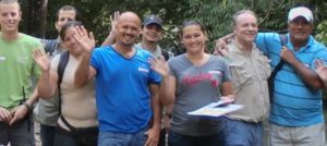 Volunteers monitoring water quality at Rios Saludables de Osa - Costa Rica
