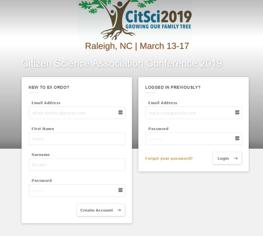 registration screen shot